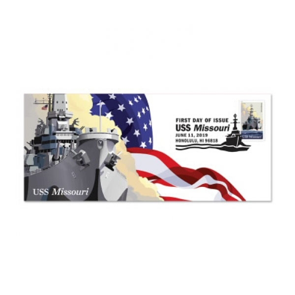 USS MISSOURI CACHET - 1ST DAY ISSUE FOREVER STAMP