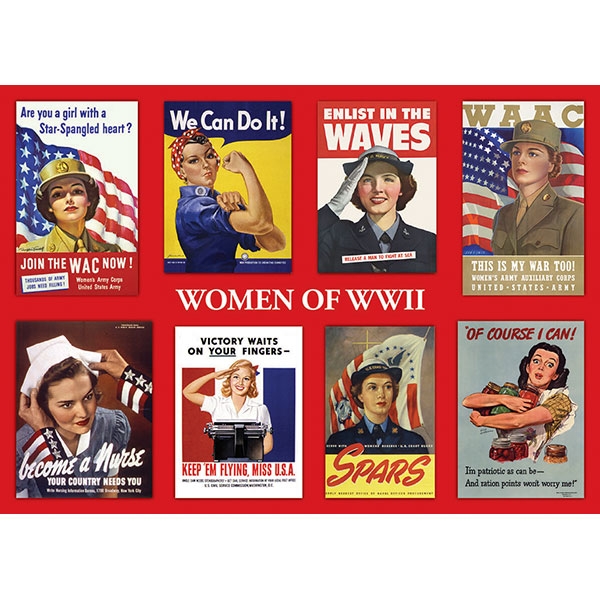 ROSIE & WOMEN OF WORLD WAR II STICKER POSTCARD