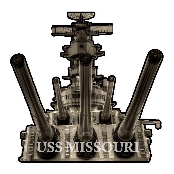 USS MISSOURI BATTLESHIP CUTOUT MAGNET